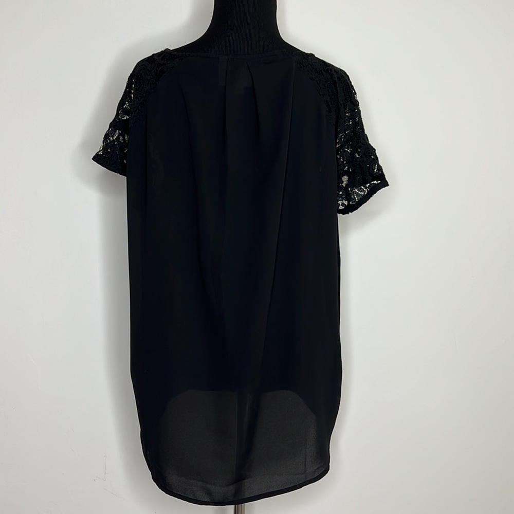 ANTHROPOLOGIE MAEVE Black Lace Blouse Top S - Picture 6 of 6
